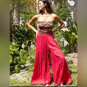 Natural Life hot pink Patti Palazzo pants